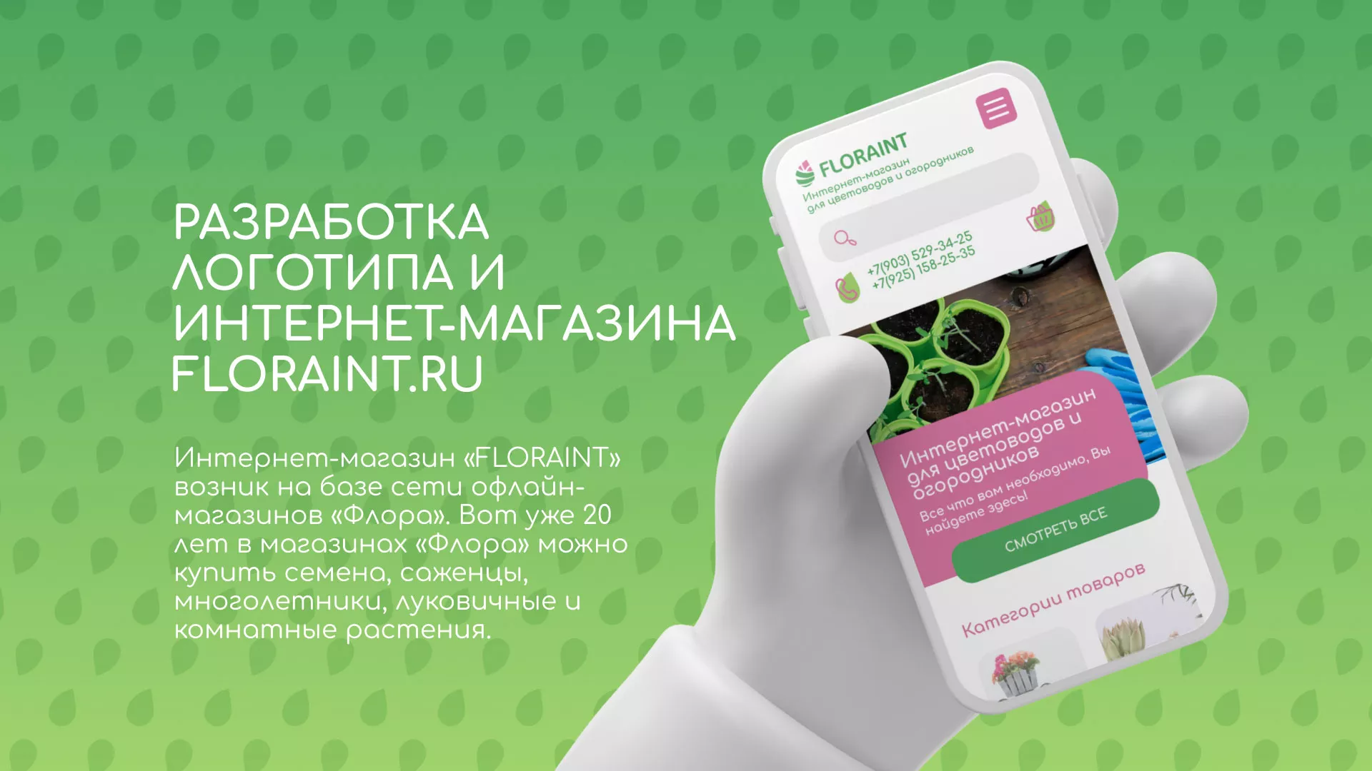 Создание логотипа и интернет-магазина «FLORAINT» в Лузе