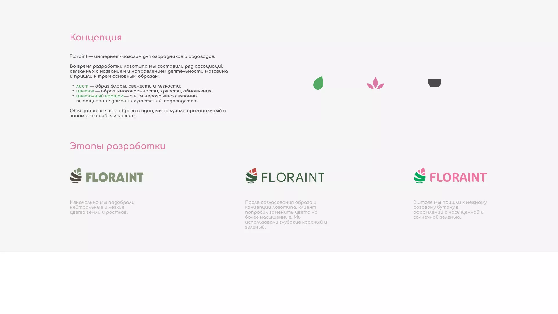Создание логотипа и интернет-магазина «FLORAINT» в Лузе