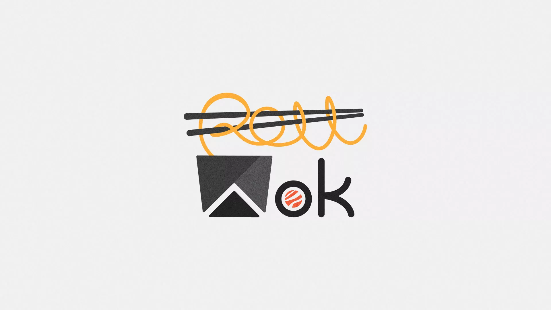 Разработка логотипа в Лузе для суши-бара «Roll Wok Club» Разработка логотипа в Лузе для суши-бара «Roll Wok Club»